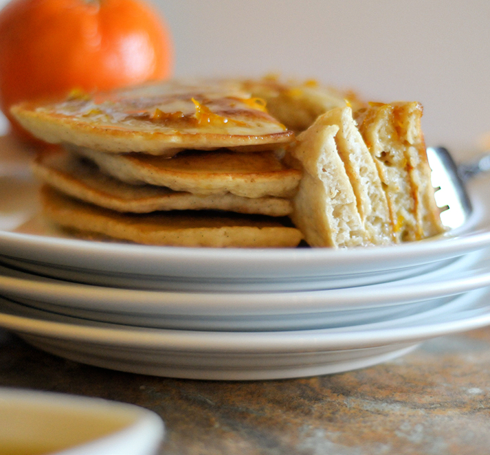 Very Vanilla Pancakes with Creamy OrangeScented Drizzle