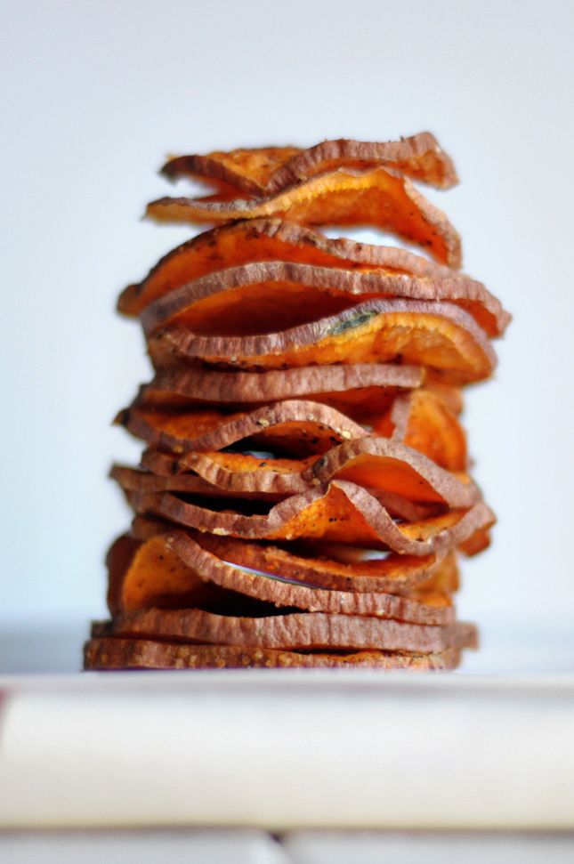 Healthy Microwave Sweet Potato Chips